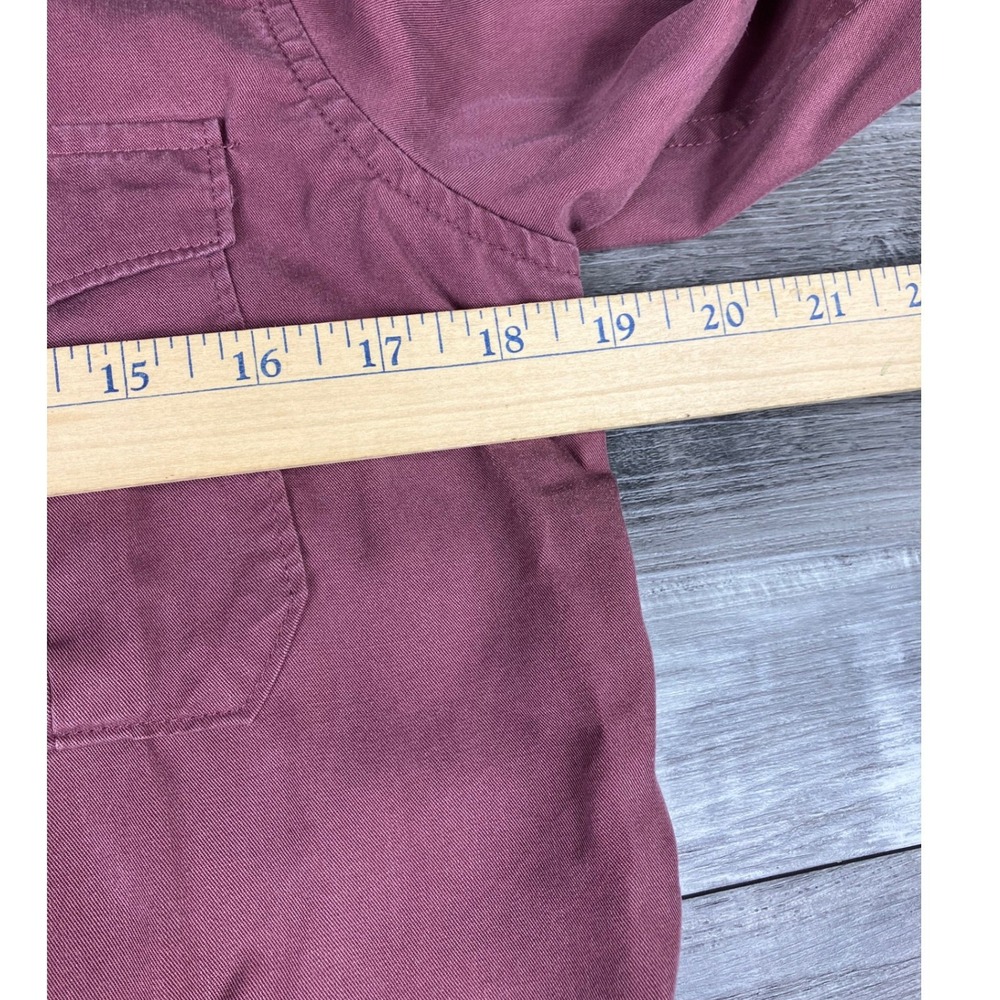 Aeropostale Womens Medium Mauve Lyocell Utility Button Down Shirt Long Sleeve - Picture 5 of 5